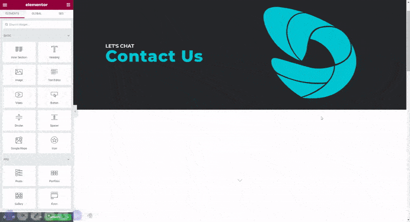 Moving and deleting elementor section